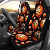 Basketball Black Background Pattern Universal Fit Car Seat Covers