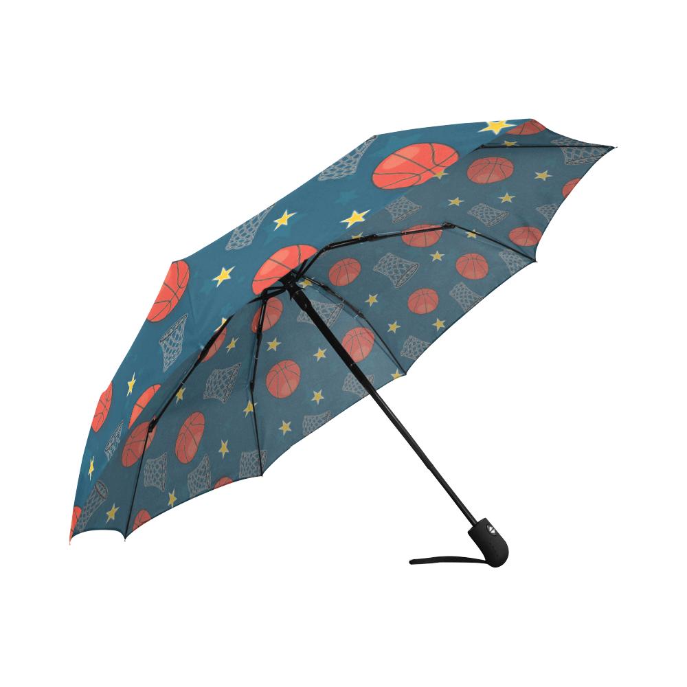 Basketball Classic Print Pattern Automatic Foldable Umbrella