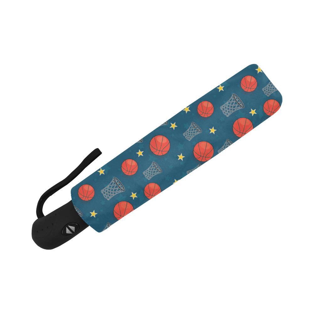 Basketball Classic Print Pattern Automatic Foldable Umbrella