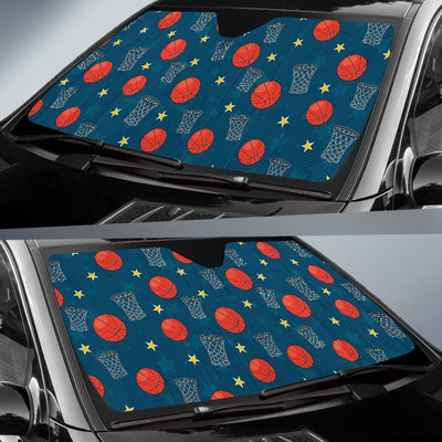 Basketball Classic Print Pattern Car Sun Shade For Windshield