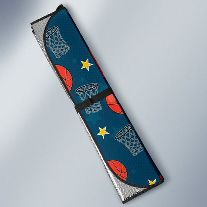 Basketball Classic Print Pattern Car Sun Shade For Windshield