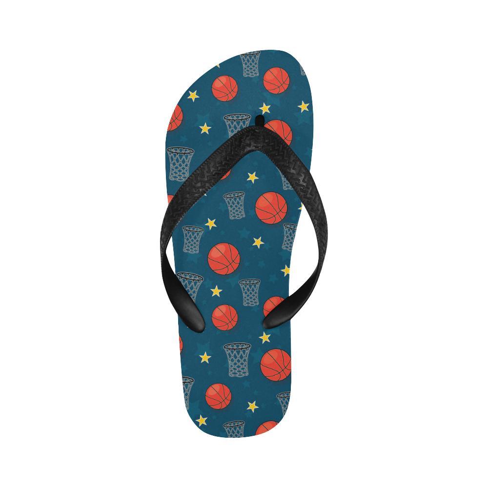Basketball Classic Print Pattern Flip Flops-JTAMIGO.COM