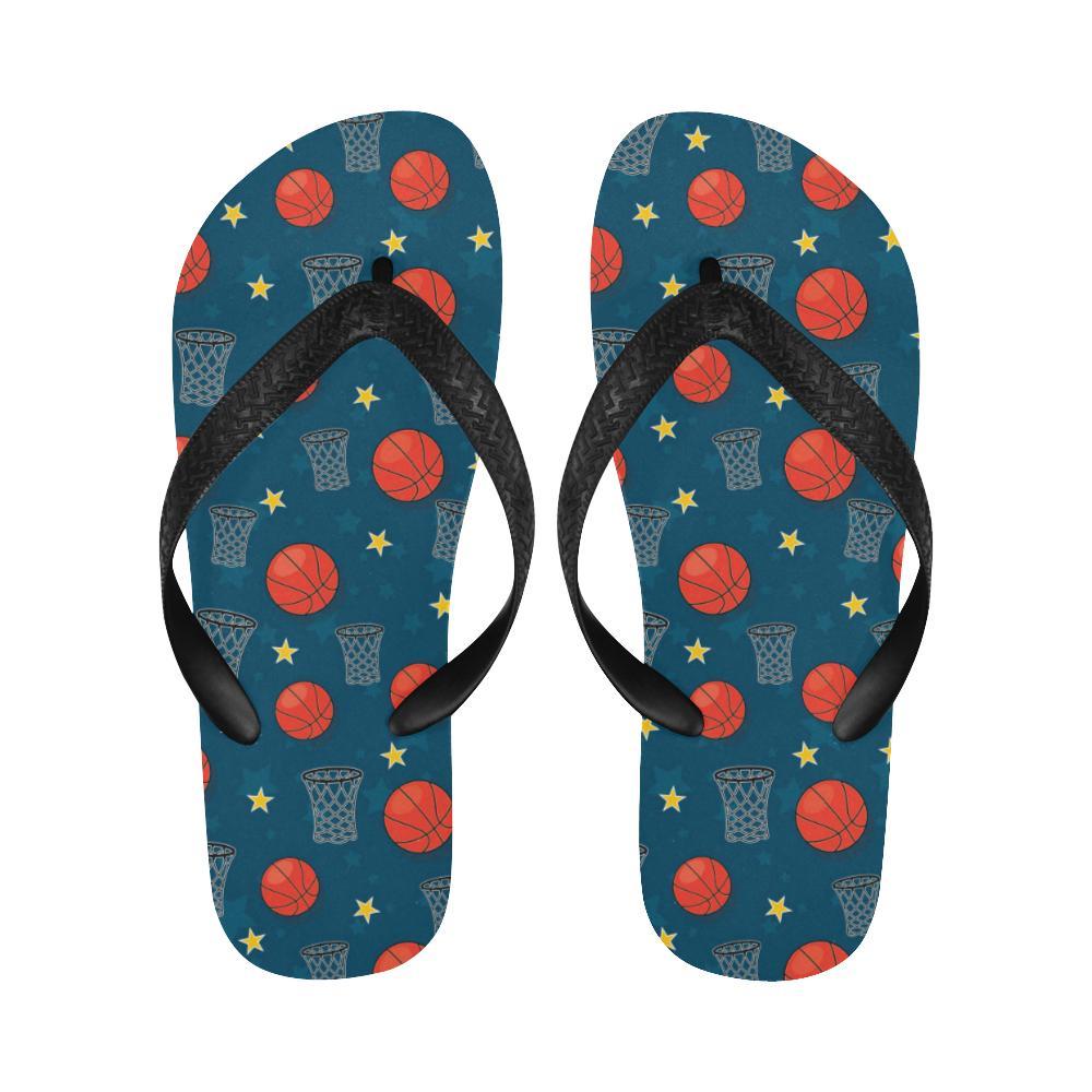 Basketball Classic Print Pattern Flip Flops-JTAMIGO.COM