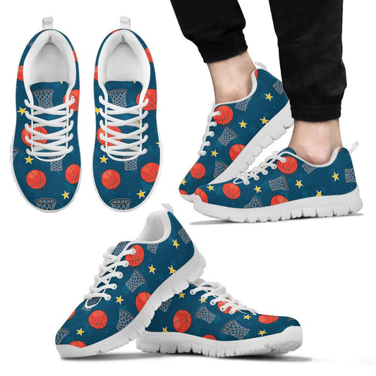Basketball Classic Print Pattern Men Sneakers Shoes