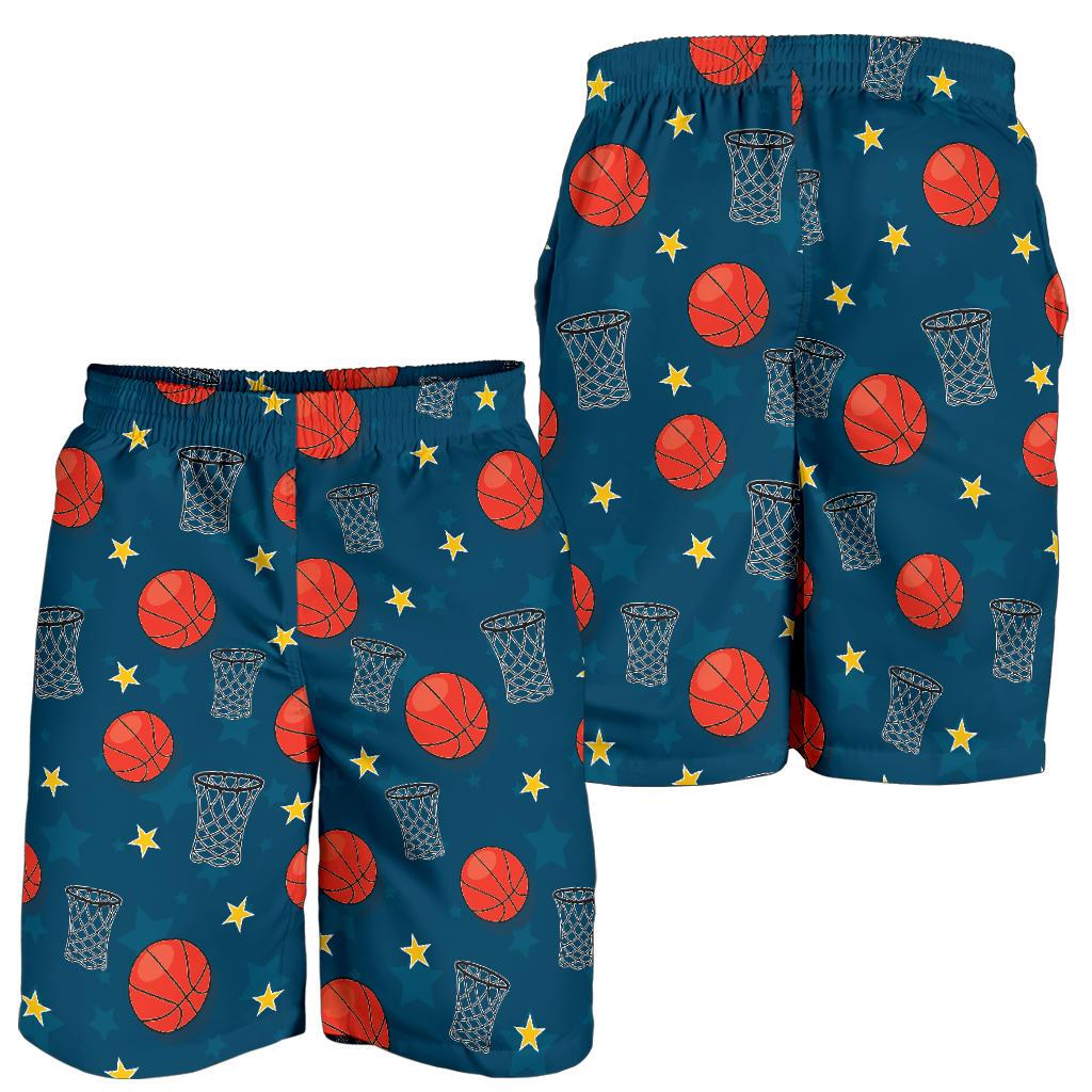 Basketball Classic Print Pattern Mens Shorts-JTAMIGO.COM