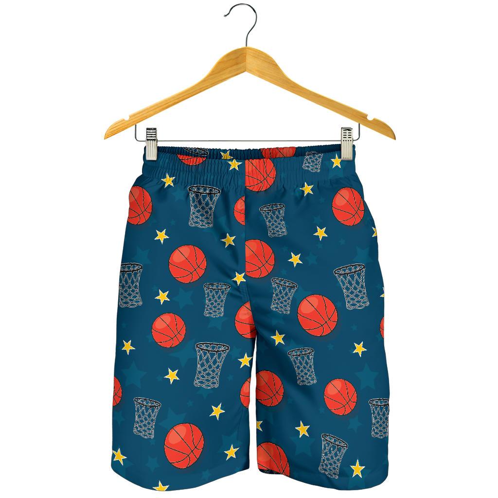 Basketball Classic Print Pattern Mens Shorts-JTAMIGO.COM