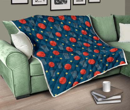 Basketball Classic Print Pattern Premium Quilt-JTAMIGO.COM