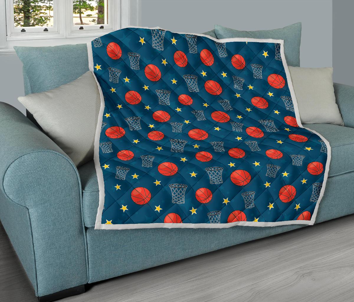 Basketball Classic Print Pattern Premium Quilt-JTAMIGO.COM