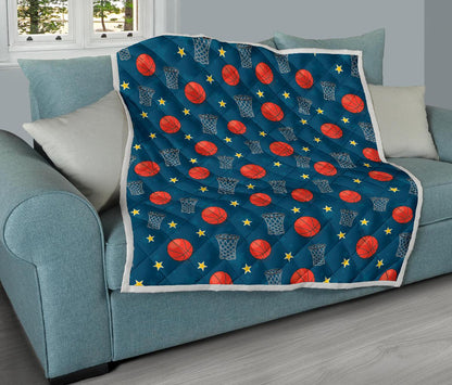 Basketball Classic Print Pattern Premium Quilt-JTAMIGO.COM