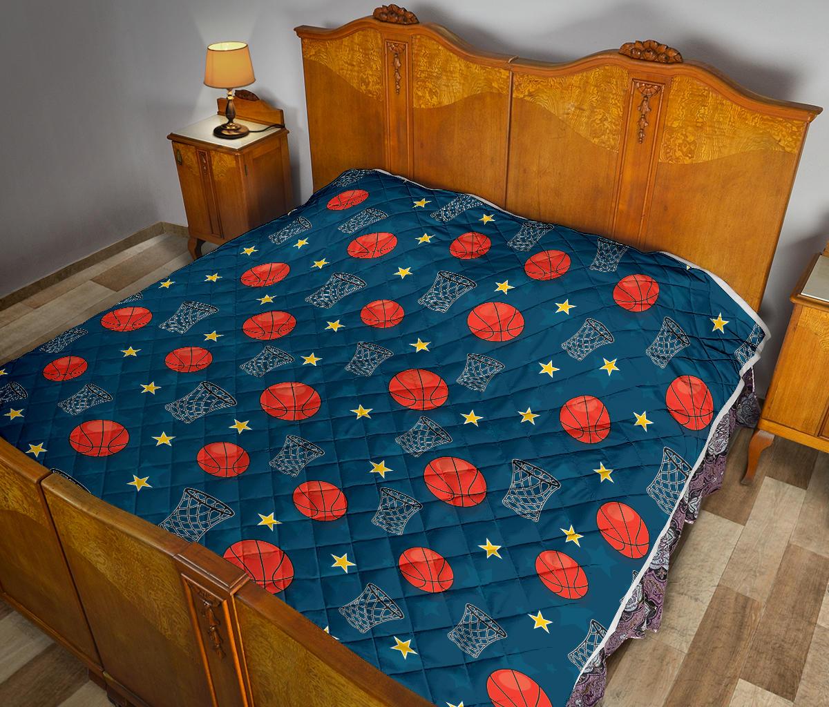 Basketball Classic Print Pattern Premium Quilt-JTAMIGO.COM