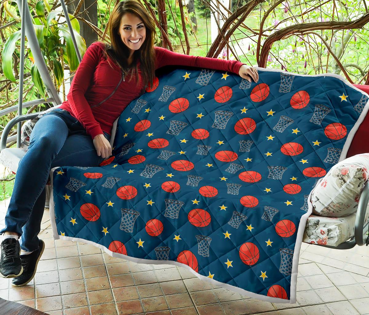 Basketball Classic Print Pattern Premium Quilt-JTAMIGO.COM