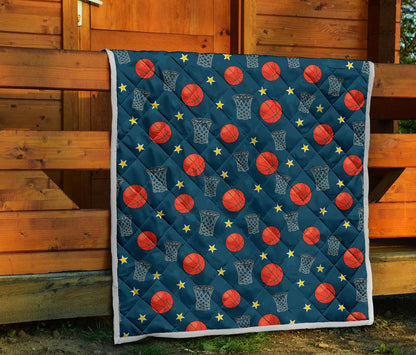 Basketball Classic Print Pattern Premium Quilt-JTAMIGO.COM