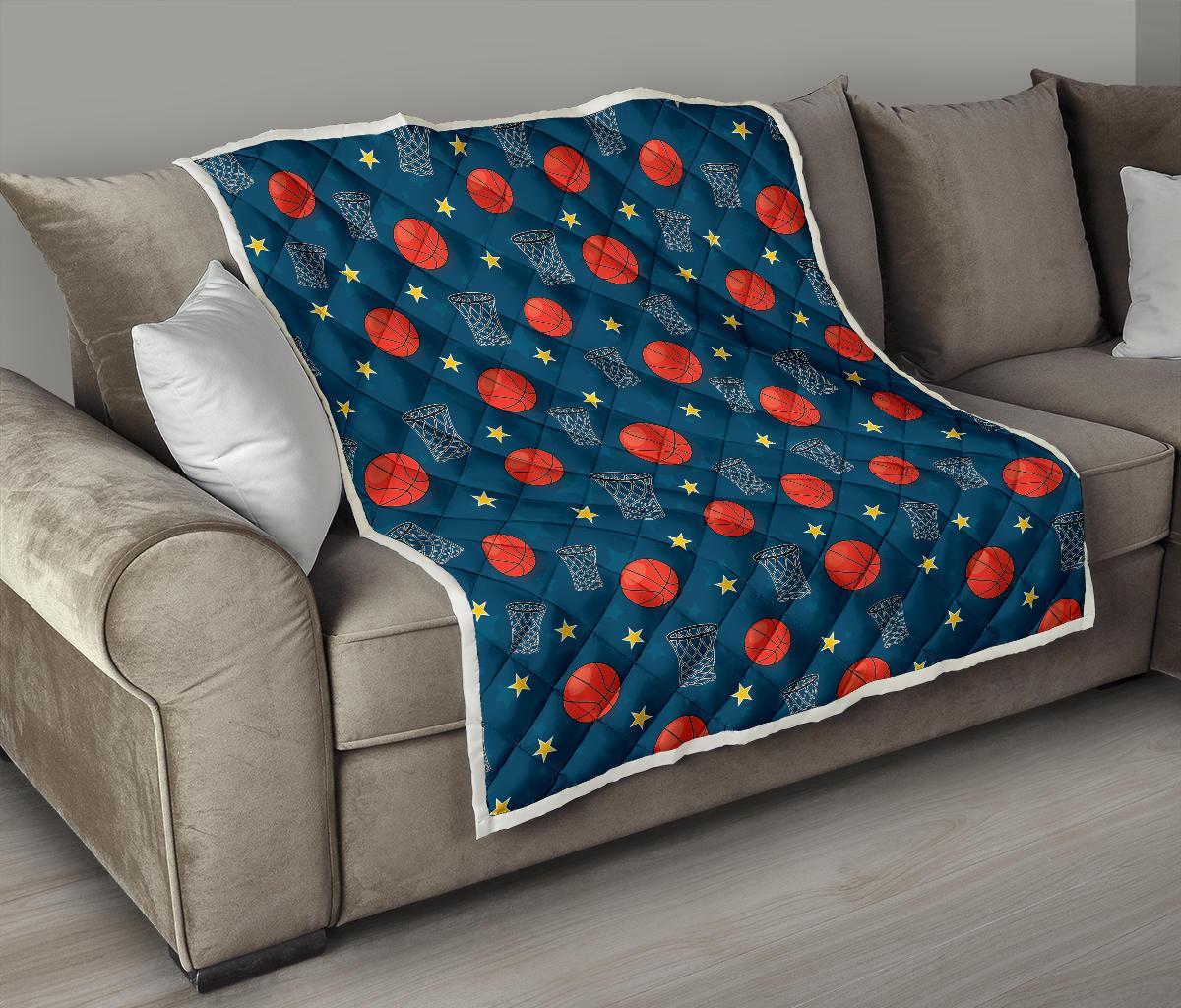 Basketball Classic Print Pattern Premium Quilt-JTAMIGO.COM