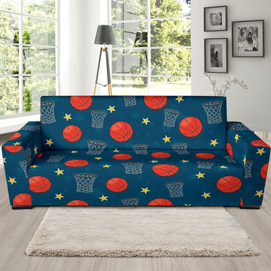 Basketball Classic Print Pattern Sofa Slipcover-JTAMIGO.COM