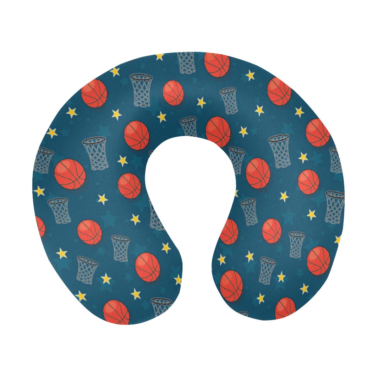 Basketball Classic Print Pattern U-Shaped Travel Neck Pillow-JTAMIGO.COM