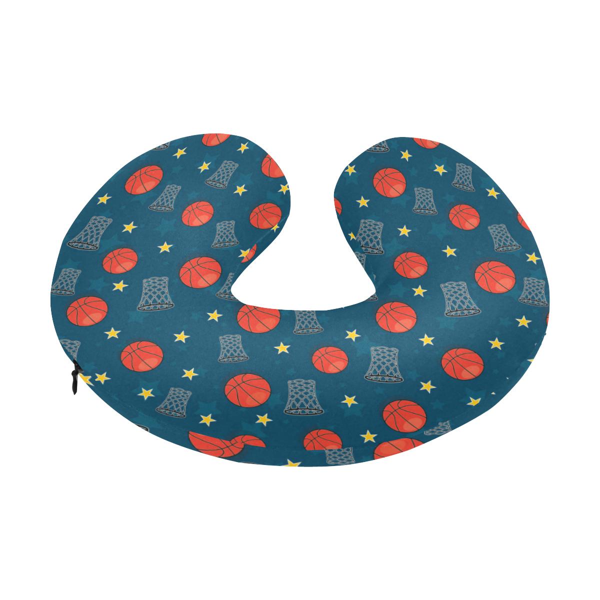 Basketball Classic Print Pattern U-Shaped Travel Neck Pillow-JTAMIGO.COM