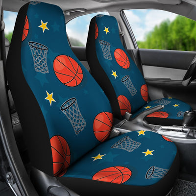 Basketball Classic Print Pattern Universal Fit Car Seat Covers