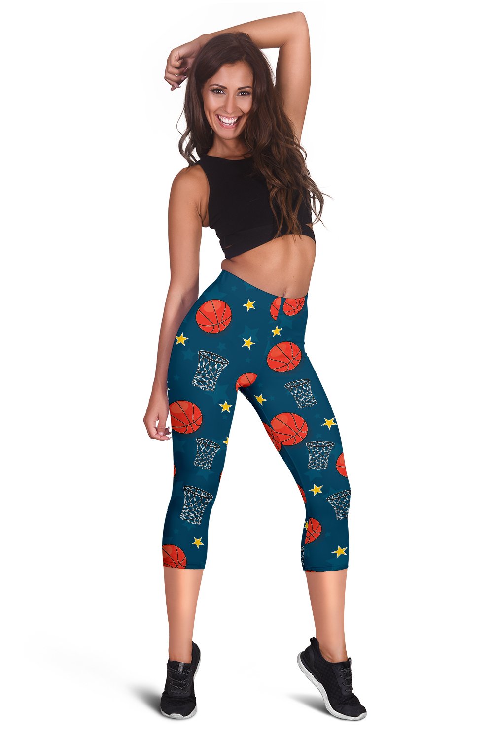 Basketball Classic Print Pattern Women Capris
