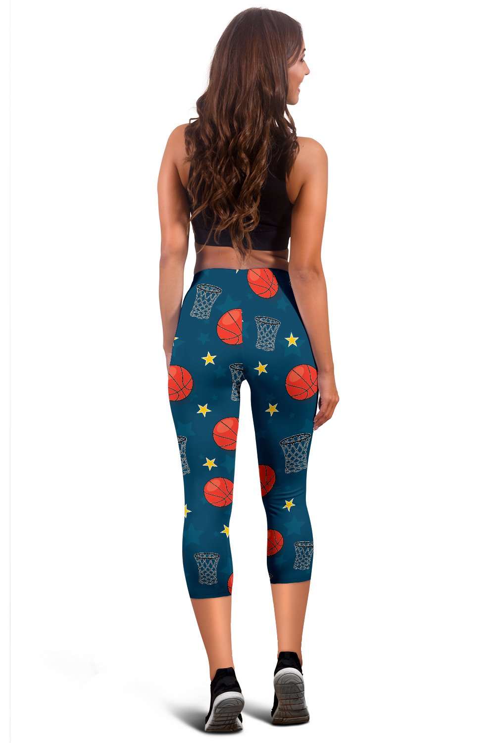 Basketball Classic Print Pattern Women Capris