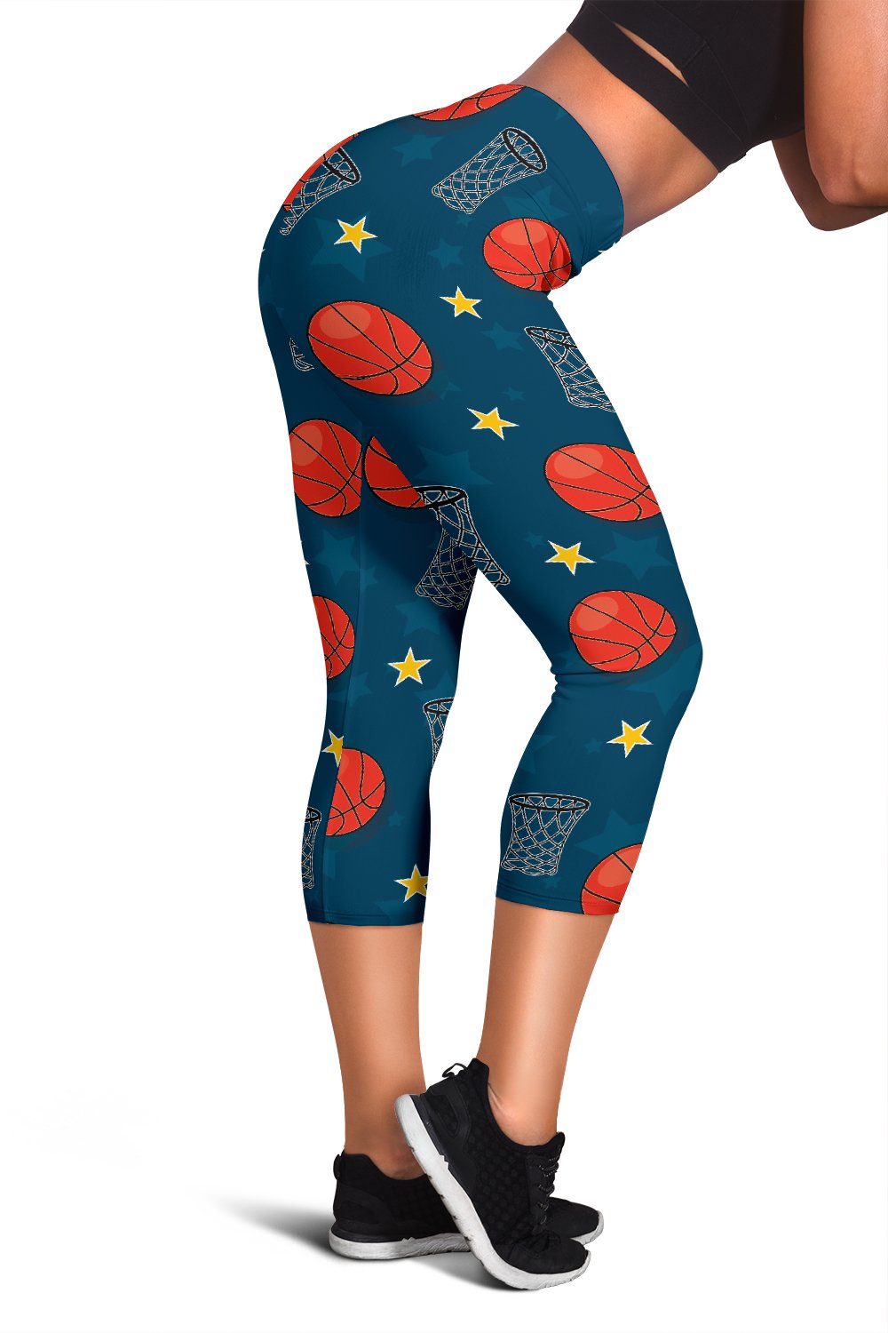 Basketball Classic Print Pattern Women Capris