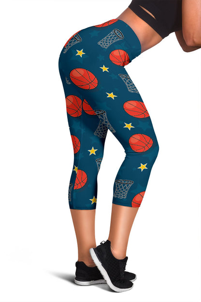 Basketball Classic Print Pattern Women Capris