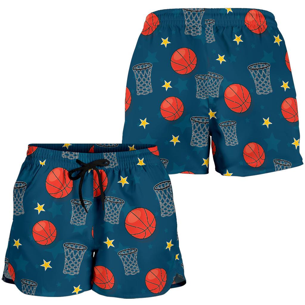 Basketball Classic Print Pattern Women Shorts-JTAMIGO.COM