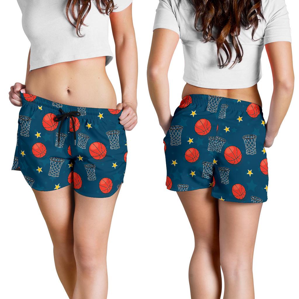 Basketball Classic Print Pattern Women Shorts-JTAMIGO.COM