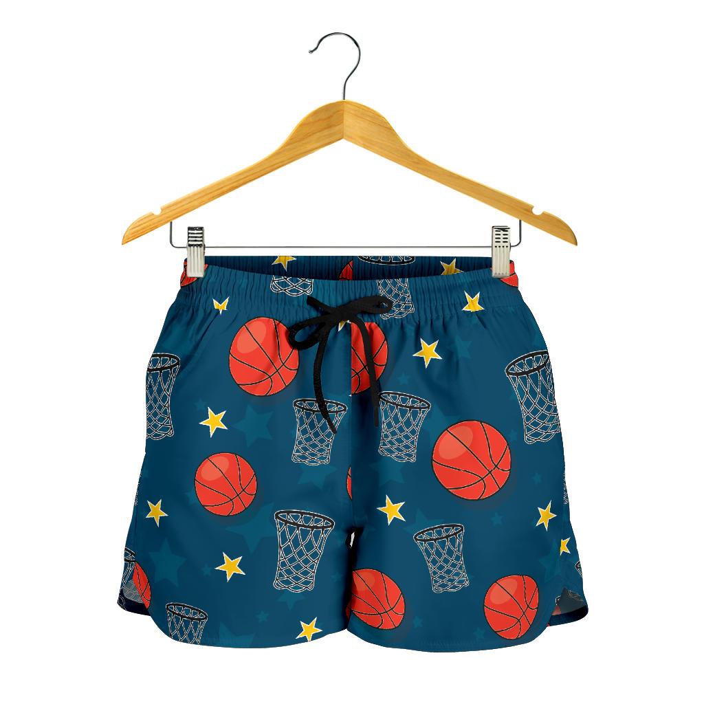 Basketball Classic Print Pattern Women Shorts-JTAMIGO.COM