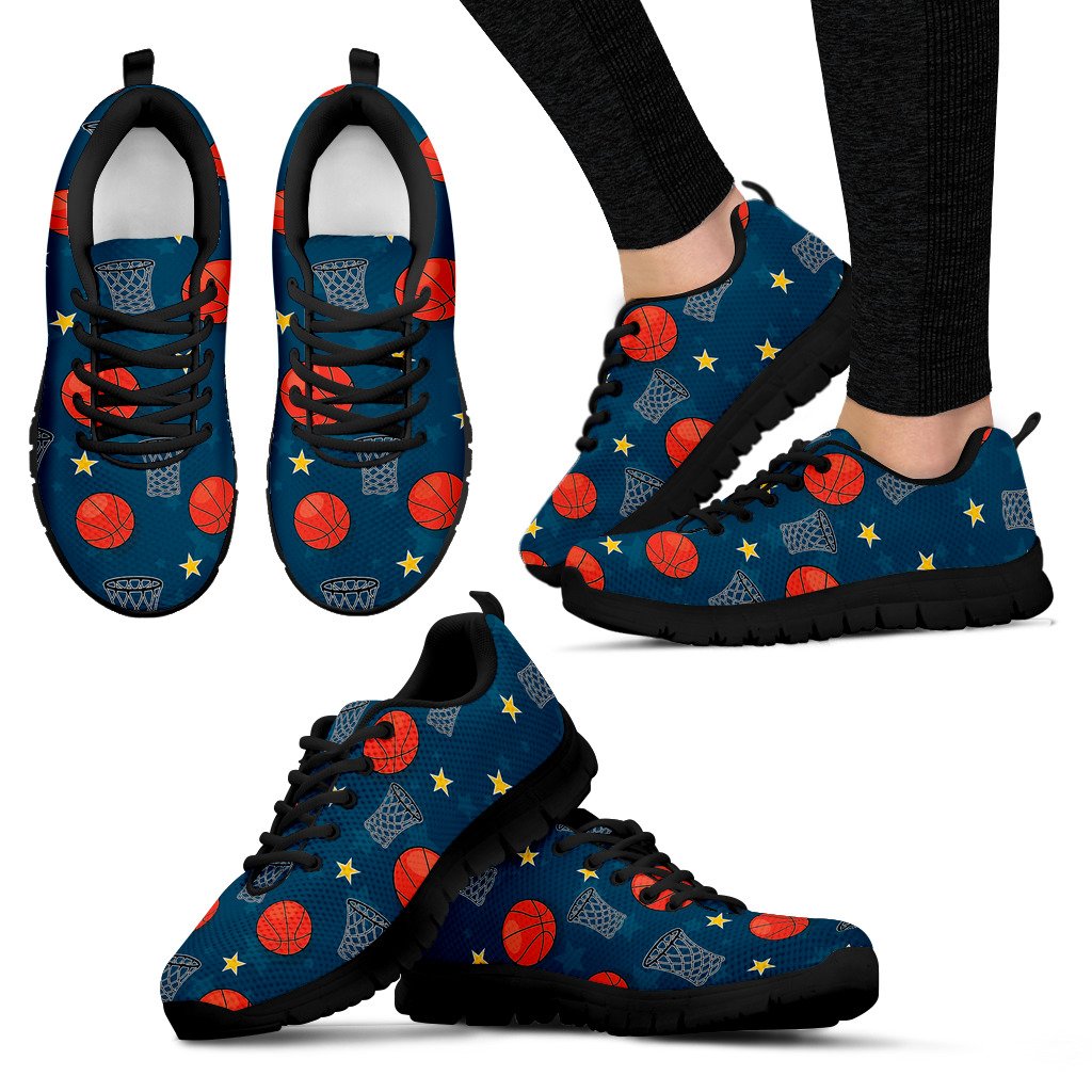 Basketball Classic Print Pattern Women Sneakers Shoes