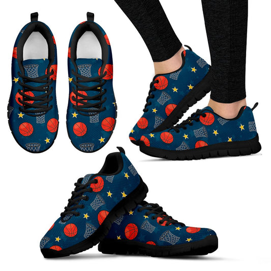 Basketball Classic Print Pattern Women Sneakers Shoes