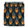Basketball Fire Print Pattern Duvet Cover Bedding Set