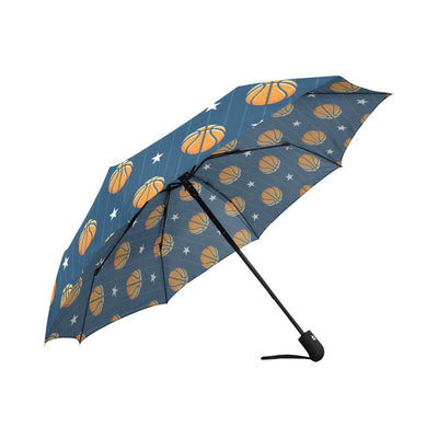 Basketball Star Print Pattern Automatic Foldable Umbrella
