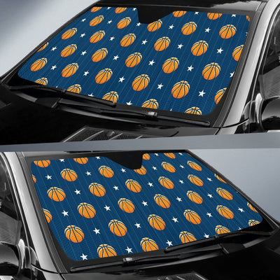 Basketball Star Print Pattern Car Sun Shade For Windshield