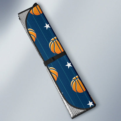 Basketball Star Print Pattern Car Sun Shade For Windshield