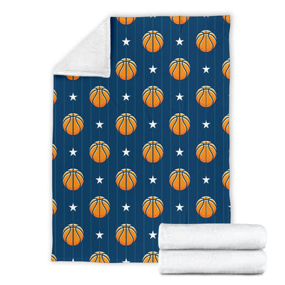 Basketball Star Print Pattern Fleece Blanket