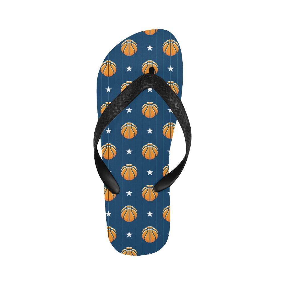 Basketball Star Print Pattern Flip Flops-JTAMIGO.COM