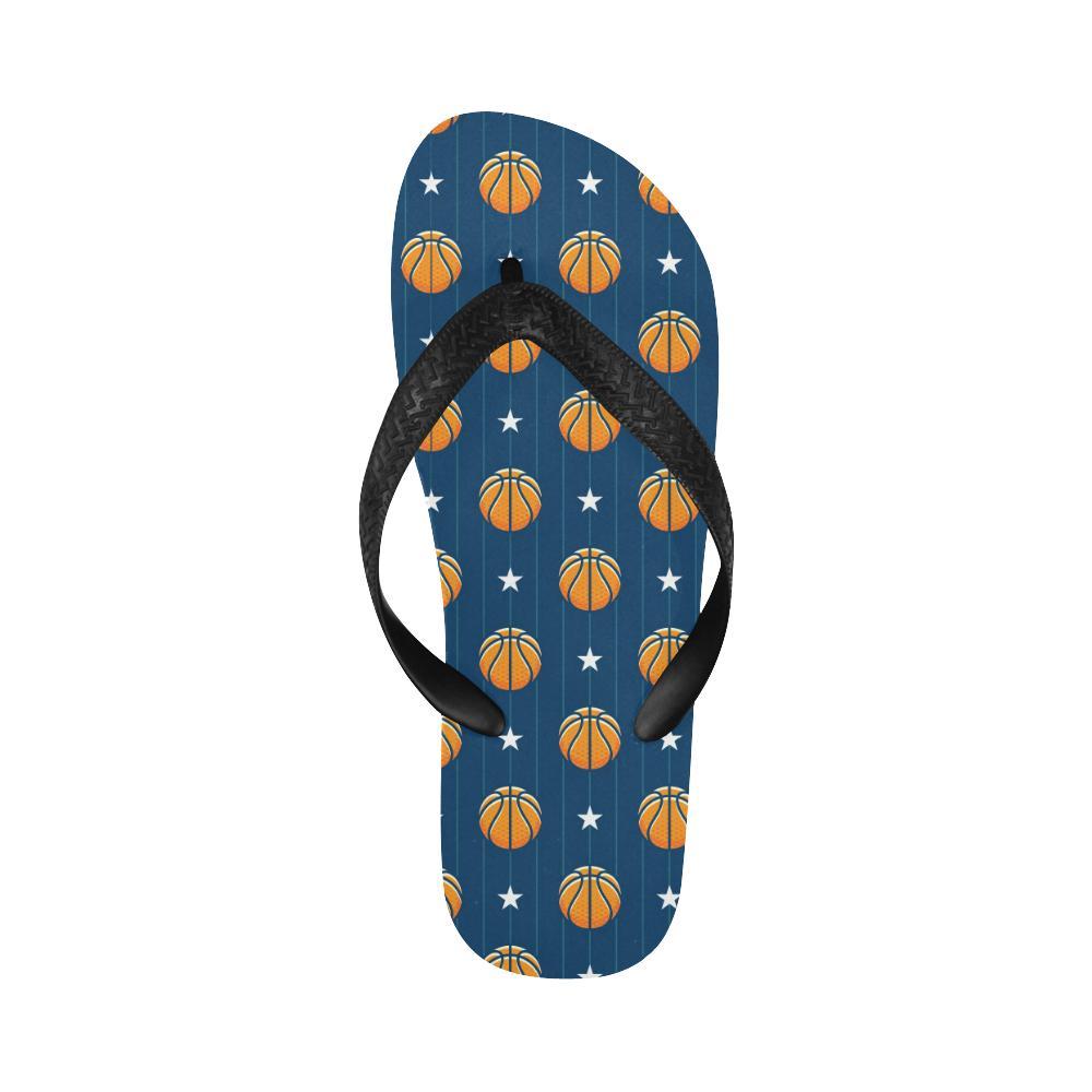Basketball Star Print Pattern Flip Flops-JTAMIGO.COM