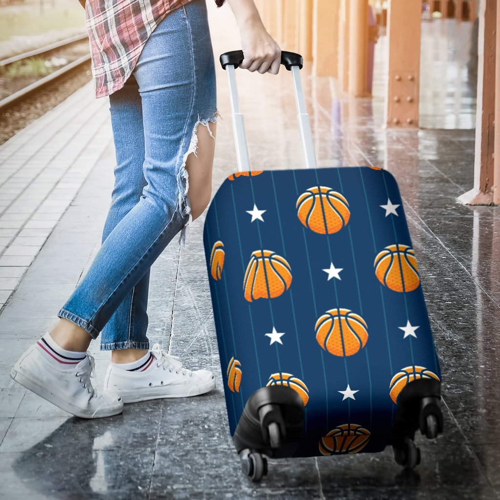 Basketball Star Print Pattern Luggage Cover Protector