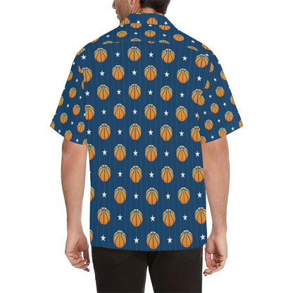 Basketball Star Print Pattern Men Aloha Hawaiian Shirt