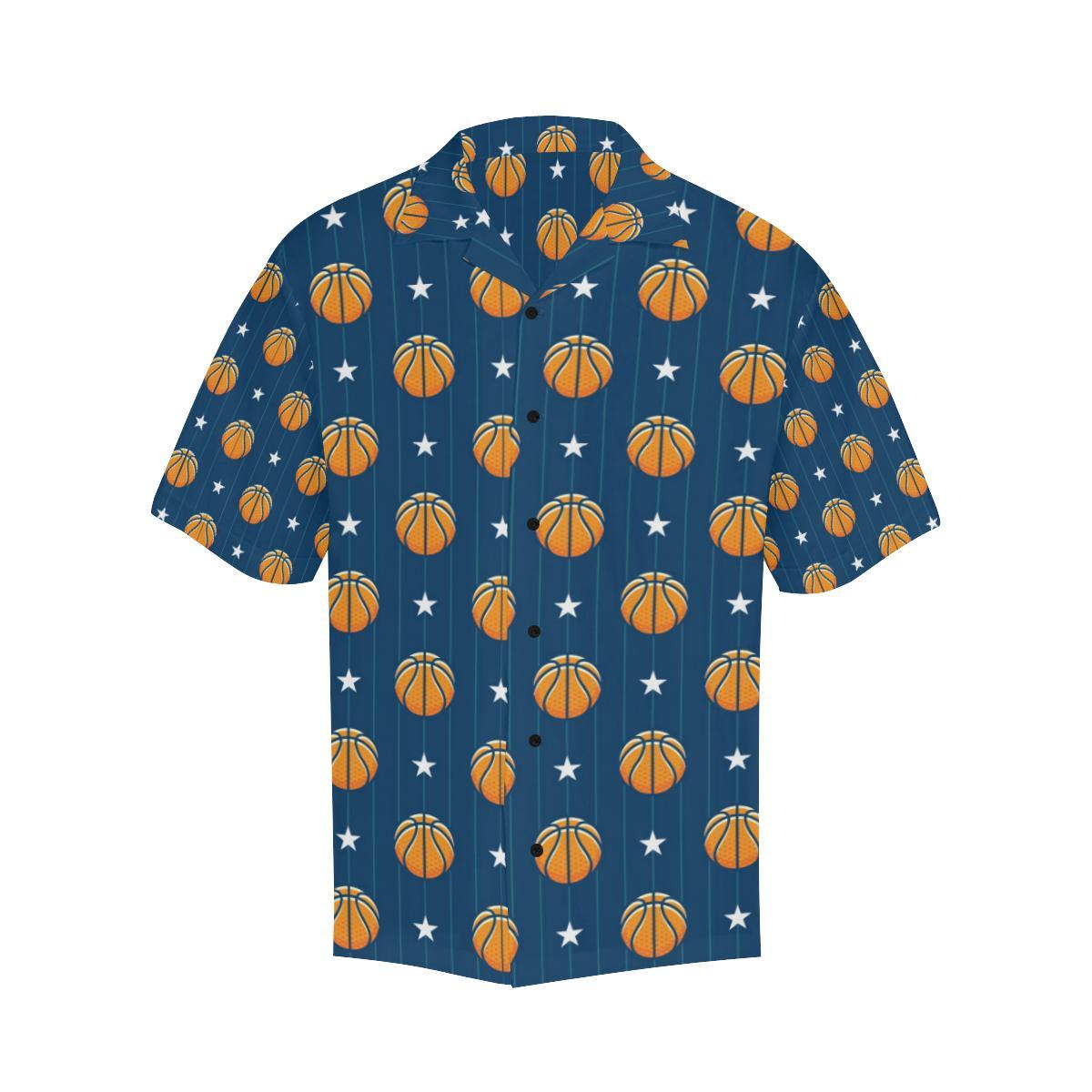 Basketball Star Print Pattern Men Aloha Hawaiian Shirt
