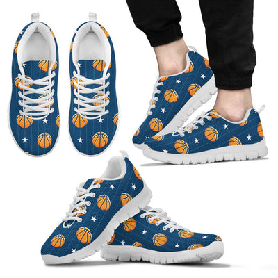 Basketball Star Print Pattern Men Sneakers Shoes