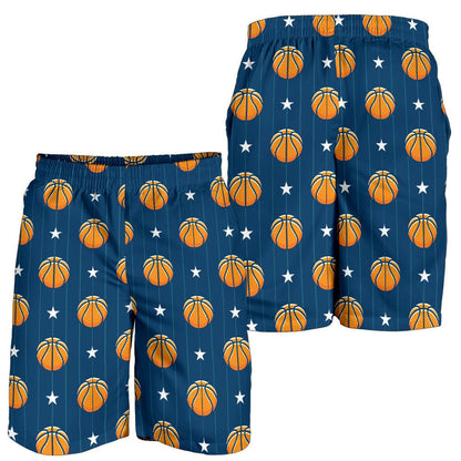 Basketball Star Print Pattern Mens Shorts-JTAMIGO.COM