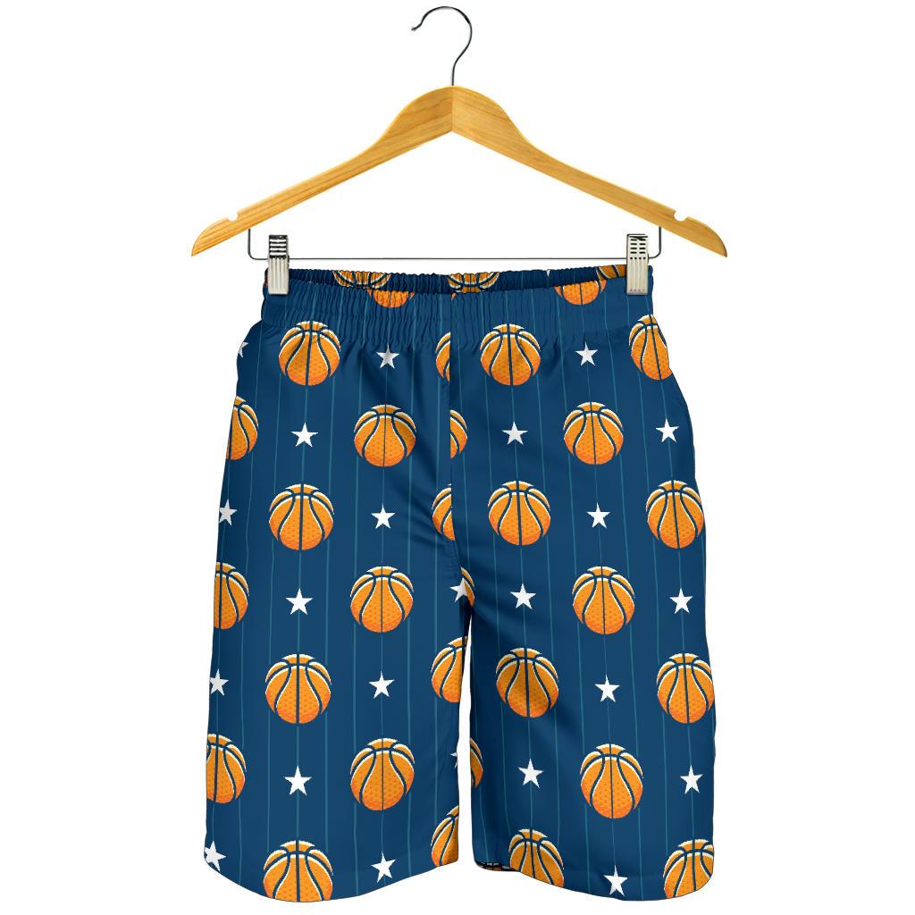 Basketball Star Print Pattern Mens Shorts-JTAMIGO.COM