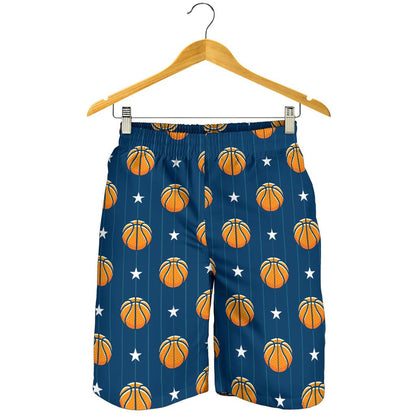 Basketball Star Print Pattern Mens Shorts-JTAMIGO.COM