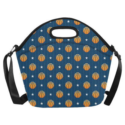 Basketball Star Print Pattern Neoprene Lunch Bag (Model 1669)(Large)-JTAMIGO.COM