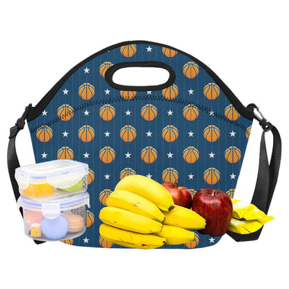 Basketball Star Print Pattern Neoprene Lunch Bag (Model 1669)(Large)-JTAMIGO.COM