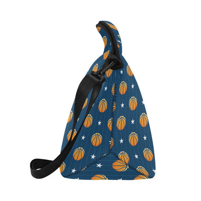 Basketball Star Print Pattern Neoprene Lunch Bag (Model 1669)(Large)-JTAMIGO.COM