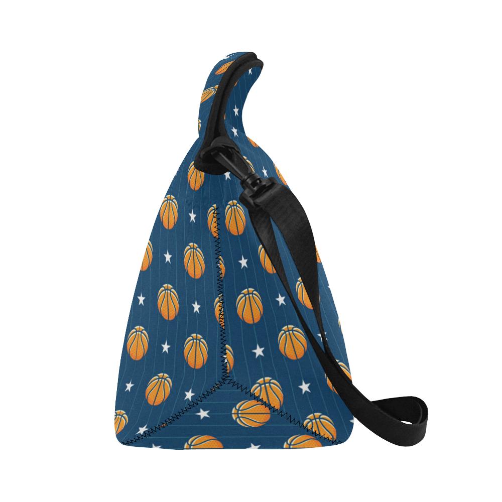 Basketball Star Print Pattern Neoprene Lunch Bag (Model 1669)(Large)-JTAMIGO.COM