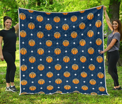Basketball Star Print Pattern Premium Quilt-JTAMIGO.COM