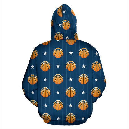 Basketball Star Print Pattern Pullover Hoodie